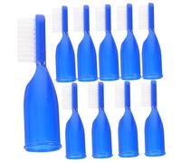 FRCOLOR Spazzolini da Denti a Dito Mini 10 Pezzi Setole Morbide per Igiene Orale Sicura in Carceri e Viaggi Portatili