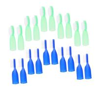 FRCOLOR Spazzolini Da Denti Carcerari Mini Manicotto Per Dita, Set Da 20 Pezzi Piccolo Spazzolino Portatile Resistente Per Pulizia Orale in Istituti Penitenziari, Colori Assortiti Blu e Verde Chiaro