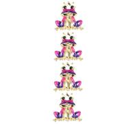 FRCOLOR Spilla A Forma Di Rana 4 Pezzi Ornamento A Forma Di Rana Spilla Smaltata A Forma Di Rana Piccola Spilla Decorativa Spilla Per Il Dei Decorazione Carina Elegante