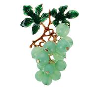 FRCOLOR Spilla da Donna Accessorio Versatile ed Elegante a Forma di Grappolo D'uva Verde in Lega di Zinco Strass per Cappelli e Zaini in Occasioni Casual e Formali