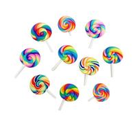 FRCOLOR Spille a Lecca-lecca 10 Pezzi in Plastica e Metallo Divertenti e Colorate, Comode da Indossare, Perfette per Borse e Abbigliamento Donna Stili multipli
