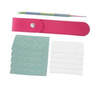 FRCOLOR Spingi Cuticole Rotondo in Acciaio Inossidabile con Lame Abrasive e Custodia Strumento Scraper per Manicure e Pedicure Precise Salon e Casa