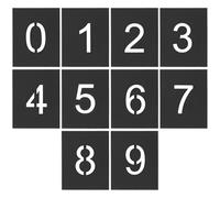 FRCOLOR Stencil Numeri Riutilizzabili in Plastica 10 Pezzi 5 Cm per Pittura a Spruzzo su Muro e Legno Stencil Grandi per Progetti Artigianali Fai da Te per Decorazioni Precise