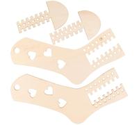 FRCOLOR Supporti in Legno per Calzini Fai da Te 2 Pezzi Forma a Cuore, Modelli di Esposizione per Calze Intrecciate, Strumenti per Lavorare a Maglia Artigianale e Bloccanti per Calzini