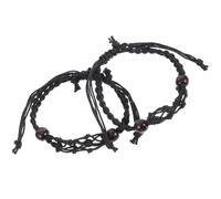 FRCOLOR Supporto Braccialetti Intrecciati a Rete Regolabile 2 Pezzi, Porta Bracciali Gabbia Vuota in Corda per Gioielli Fai da Te, Braccialetto Rete Elastica per Polsi di Diverse Misure,