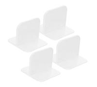 FRCOLOR Supporto Fisso per Box in Plastica Antiscivolo per Ragazzo Ragazza, Base di Supporto Adesiva per Recinti da Pavimento, Accessori per Box da Casa, Set da 4 Pezzi