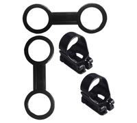 FRCOLOR Supporto per e Boccaglio da Immersione Leggero e Portatile in Silicone Nero Set 4 per Accessori Snorkeling