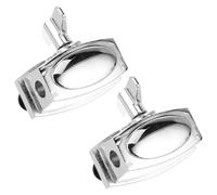 FRCOLOR Supporto per Gamba Tamburo Tom in Lega di Alluminio 2 Pezzi, Staffa Regolabile per Montaggio Batteria, Accessori per Percussioni Professionali e Pratica in Studio