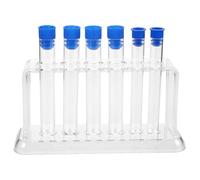 FRCOLOR Supporto per Tubi in Plastica per Laboratorio, Portaprovetta Trasparente Facile da Riporre e Salvaspazio per Lezioni di Chimica Scolastiche Colore Casuale