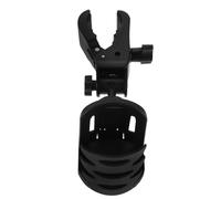 FRCOLOR Supporto Portabicchiere Regolabile con Morsetto per Microfono e Leggio, Base Stabile e Rotazione 360°, Portabevande Portatile per Musicisti e Artisti su Palcoscenico