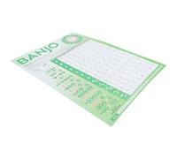 FRCOLOR Tabella degli Accordi Portatile per Banjo su Carta Patinata Verde, per Principianti, Strumento Educativo per Apprendere Facilmente gli Accordi del Banjo