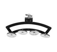 FRCOLOR Tambourine Professionale Montabile per Batteria con Sonagli in Suono e Melodioso Resistente e Portatile Adatto Esibizioni e Vari Contesti Musicali