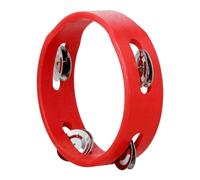 FRCOLOR Tamburello in Legno Portatile Con Campanello Per Bambini, Strumento a Percussione Resistente Con Impugnatura Ergonomica, Per Musica, Danza e Gioco Educativo