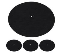 FRCOLOR Tappetino Antiscivolo Antistatico in Feltro per Giradischi da 12 Pollici, Set 4 Pezzi, Cuscinetto Morbido Protettivo per Dischi in Vinile, Accessorio Dj per Uso Domestico