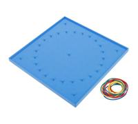 FRCOLOR Tavola Didattica Blu con Elastici Colorati Kit Esplorazione e Schemi per Apprendimento Matematica e Sviluppo Pensiero