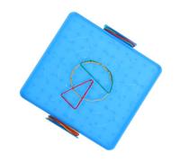 FRCOLOR Tavola Didattica per Matematica Pegboard Blu per Scuola Elementare Strumento Interattivo per Apprendimento Geometria e Cognitivo