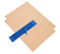 FRCOLOR Tavoletta Braille Punteruolo in Plastica Blu Robusta e Non Facile da Deformare, Kit di Scrittura Braille per Ciechi 1 Penna e 3 Fogli di Pratica