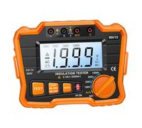 FRCOLOR Tester di Resistenza Isolamento Digitale con LCD Retroilluminato Misuratore di Alta Resistenza Portatile per Cavi e Apparecchi Elettrici Arancione