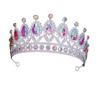 FRCOLOR Tiara Diadema Rosso Di Costume Corone e Diademi Principessa Di Ritorno a Casa Di Spettacolo Di Addio Nubilato Silver Lega Di Zinco