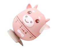 FRCOLOR Timer Meccanico da Cucina per Design Rosa in Abs, Conto alla Rovescia Manuale per Compiti e Cucina, Promemoria Orario Semplice e Divertente