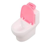 FRCOLOR Toilette Giocattolo Simulata per Bambole in Plastica Resistente con Portarotolo per Gioco di Ruolo Educativo e Accessorio Casa delle Bambole
