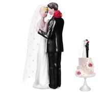 FRCOLOR Topper per Torta Nuziale in Resina Statuina Sposi Coppia Adornata Decorazione Elegante per Torta Matrimonio Ricordo Romantico per Festa Nuziale