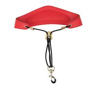 FRCOLOR Tracolla Regolabile per Saxofono Pelle e Metallo Cinturino Con Resistente Comfort Ottimale per Principianti e Musicisti Accessorio Strumenti Musicali Rosso