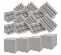 FRCOLOR Trappole Cubica 16 Pezzi Bassi e Pannelli e Fonoassorbenti per Assorbimento Spugna Forma Piramidale Acustico e Isolamento in Teatri Professionali e Studi