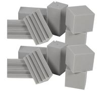 FRCOLOR Trappole per Bassi Acustici 16 Pezzi Pannelli Fonoassorbenti in Spugna a Forma di Piramide e Cubo Assorbimento Acustico e Ignifugo per Studio e Concerti