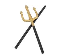 FRCOLOR Tridente Dorato Per Costumi Di Halloween Forcone Da Diavolo Punta Arrotondata Accessorio Per Feste Tema e Cosplay Facile Da Montare