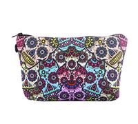 FRCOLOR Trousse Per Cosmetici Con Teschio Borsa Per Il Trucco Capiente Borsetta Per Il Trucco Viaggio Borse Cosmetiche a Forma Di Teschio Cura Della Pelle Chiaro Colorful Poliestere