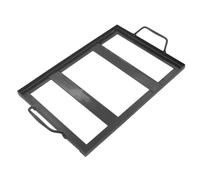 FRCOLOR Utensile per Barbecue, Supporto per Piastra di Sale, Griglia da Arrostire, Ferro Smaltato Nero, Stabile e Resistente al Fuoco, per Barbecue