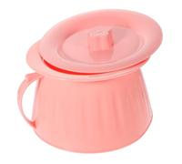 FRCOLOR Vaso da Notte Portatile in Plastica Pp Coperchio, Orinatoio Unisex Leggero e Compatto, Bagno Portatile per Anziani e Disabili, Uso Domestico e Viaggio, Superficie Liscia e Facile