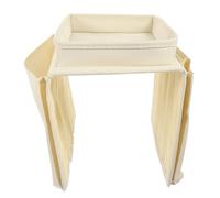 FRCOLOR Vassoio da Divano Beige Oxford Design Compatto e Removibile, Organizer Elegante per Bagno e Home Decor
