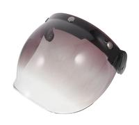 FRCOLOR Visiera Casco Moto Nero in PC Design Ergonomico e Struttura a 3 Fibbie, Resistente ai Graffi, per Casco Jet Lunga Stile Retrò