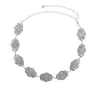 FRCOLOR Western Cowgirl Chain Belt in Metal Boho Concho Waist Accessory For Women Adjustable Ethnic Style Belt For Jeans Dresses And Country Concert Outfits