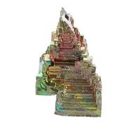 FRCOLOR Wismuto cristallo minerale decorazione ufficio scrivania bismuto decorazione unica decorazione multifunzione cristallo cristallo decorazione scrivania geometria opera d'arte