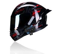Frcychri Bluetooth Casco Integrale per Moto, Casco da Moto A Doppia Visiera Integrale Omologato DOT/ECE, Casco per Moto da Strada Scooter Cruiser Ciclismo su Strada L,Medium