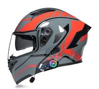 Frcychri Bluetooth Casco Moto Modulare Omologato DOT ECE 22.06, Casco Anticollisione con Visiera Antiappannamento, Ventilazione Efficace, per Uomo Donna Scooter MTB Motocross O,2X-Large