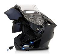 Frcychri Caschi Moto Modulari Apribili Bluetooth, Casco Moto Integrale Omologato ECE con Visiera Doppia AntiGraffio, Speaker Integrato Microfono, per Uomini E Donne Adulti 5,Medium