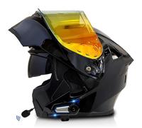 Frcychri Caschi Moto Modulari Apribili Bluetooth, Casco Moto Integrale Omologato ECE con Visiera Doppia AntiGraffio, Speaker Integrato Microfono, per Uomini E Donne Adulti K,3X-Large