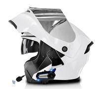 Frcychri Caschi Moto Modulari Apribili Bluetooth, Casco Moto Integrale Omologato ECE con Visiera Doppia AntiGraffio, Speaker Integrato Microfono, per Uomini E Donne Adulti Z,3X-Large