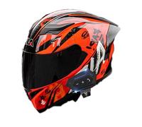 Frcychri Casco da Moto Bluetooth, Flip Up Casco da Moto, Approvazione ECE, per Moto Integrale con Radio FM Integrata Bluetooth, Casco Modulare Scooter, Casco Modulare per Adulti Uomini Donne G,Large