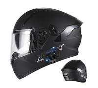 Frcychri Casco da Moto Modulare Bluetooth Flip Up Casco, Casco Moto Integrale Omologato ECE con Visiera Doppia AntiGraffio, per Adulti Uomini Donne C,2X-Large