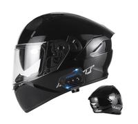 Frcychri Casco da Moto Modulare Bluetooth Flip Up Casco, Casco Moto Integrale Omologato ECE con Visiera Doppia AntiGraffio, per Adulti Uomini Donne D,X-Large