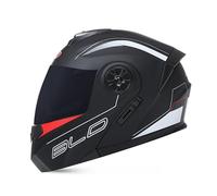 Frcychri Casco Integrale Flip-Up Modulare Moto - con Doppia Visiera Girevole Anti Nebbia E Ventilazione Efficiente - Omologato ECE R22.06 - Leggero per Uomini E Donne - Scooter & Moped B,X-Large