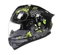 Frcychri Casco Integrale Modulare Moto - con Doppia Visiera Girevole Anti Nebbia E Ventilazione Efficiente - Omologato ECE R22.06, Leggero per Uomini E Donne - Scooter & Moped B,X-Large