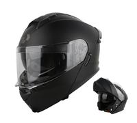 Frcychri Casco Integrale Modulare Moto Homologué ECE, Casque À Rabat pour Adultes avec Double Visière Anti-Buée, Hommes Femmes Scooter VTT Anti-Collision Moto Électrique C,X-Large