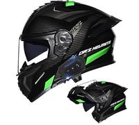 Frcychri Casco Modulare da Moto Bluetooth, Omologato DOT/ECE Prese d'Aria E Visiera AntiGraffio, Casco Modulare da Moto Bluetooth, Casco da Moto Uomo/Donna L,X-Large
