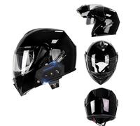 Frcychri Casco Modulare da Moto con Bluetooth, Casco da Moto con Apertura Frontale, Casco Integrale da Moto Conforme alle Norme ECE, Adatto per Uomini E Donne Adulti E,M (57-58CM)
